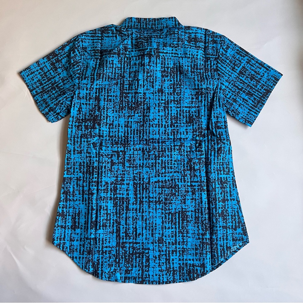 Wildfang The Essential Button Up Shirt Short Sleeves Weaves Blue XS - Picture 2 of 9